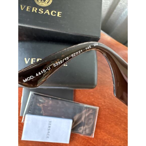 Versace VE 4415U 108/3 Havana Plastic Cat-Eye Sunglasses Brown Lens - Picture 5 of 6